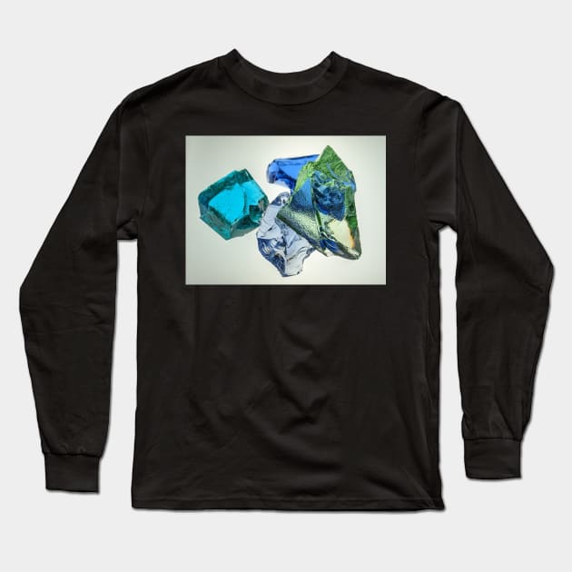 Mystic Glass Rocks Long Sleeve T-Shirt by CrushArtColor